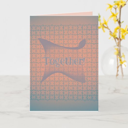 Together puzzle piece game card complete filled カード (黄色い花)