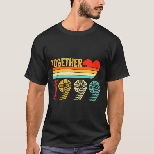 Together Since 1999 Shirt Retro Couple Anniversary Tシャツ (正面)