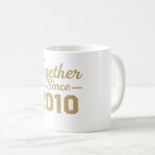 Together Since 2010 Anniversary Mug  コーヒーマグカップ (正面右)