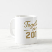 Together Since 2010 Anniversary Mug  コーヒーマグカップ (正面左)