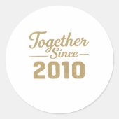 Together Since 2010 Anniversary Sticker  ラウンドシール (正面)