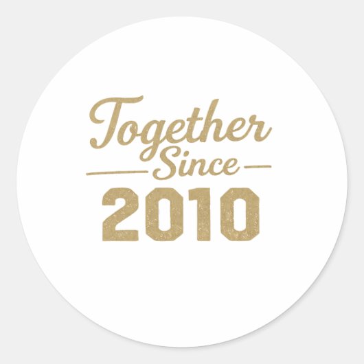 Together Since 2010 Anniversary Sticker  ラウンドシール (正面)