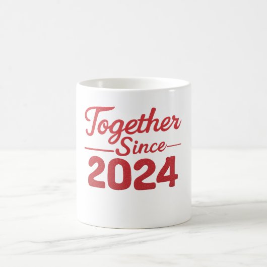 Together Since 2024 Couple mug コーヒーマグカップ (中央)