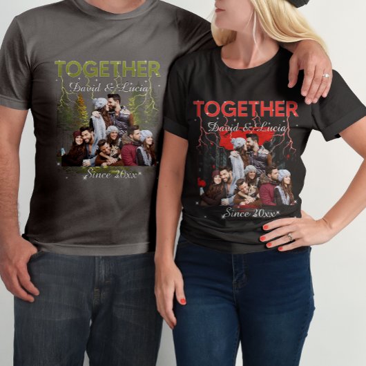 Together Since Bootleg Retro Style Custom Photo  Tシャツ