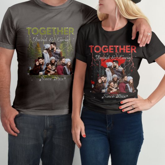 Together Since Bootleg Retro Style Custom Photo  Tシャツ