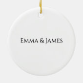 Together Since Year Modern Porsonalized Couple セラミックオーナメント (裏面)