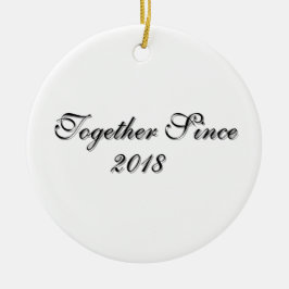 Together Since Year Personalized Couple Design セラミックオーナメント