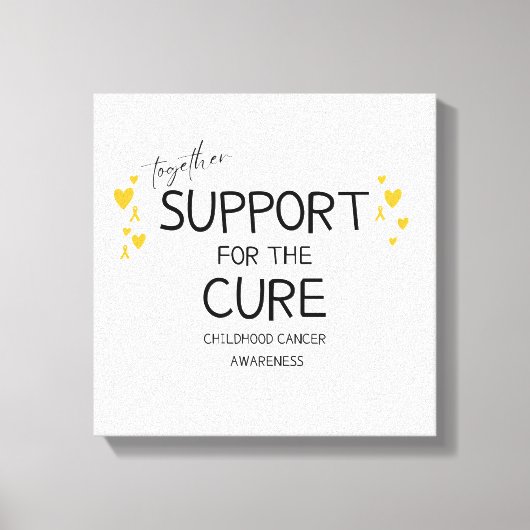 together.support.cure.小児癌キャンバス キャンバスプリント (正面)