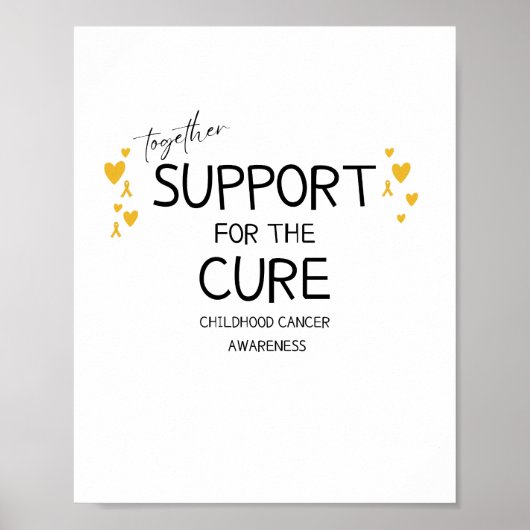 together.support.cure. cancerポスター&プリント ポスター (正面)