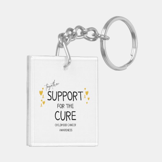 together.support.cure.children cancer Keychain キーホルダー (裏面左)