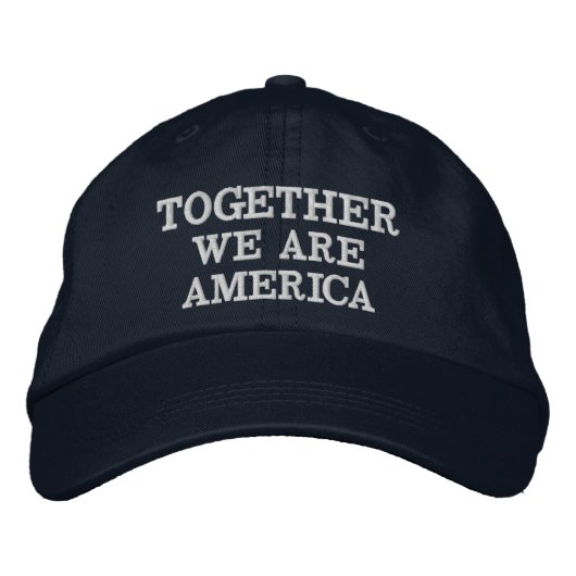 TOGETHER WE ARE AMERICA 刺繍ハット 刺繍入りキャップ (正面)