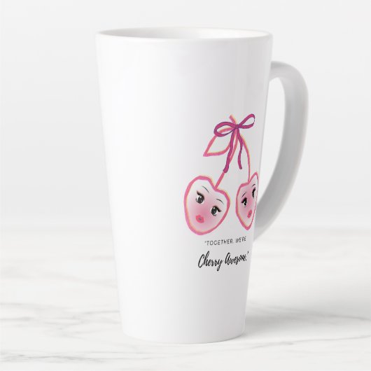 TOGETHER WE ARE CHERRY AWSOME カフェラテマグ (右アングル)