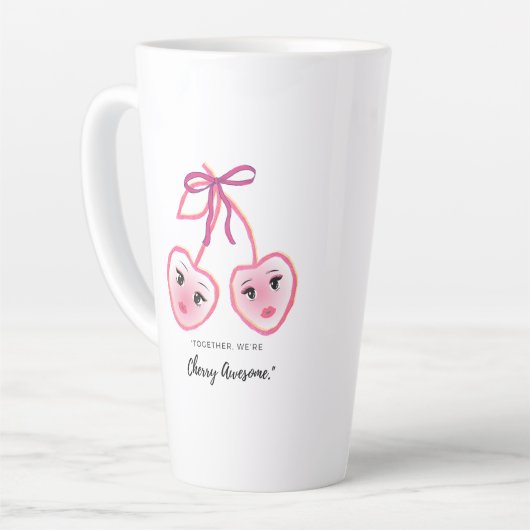 TOGETHER WE ARE CHERRY AWSOME カフェラテマグ (左アングル)