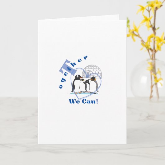 Together We Can | Motivational quote  カード (黄色い花)