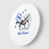 Together We Can | Motivational quote ラージ壁時計 (傾斜)