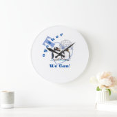 Together We Can | Motivational quote ラージ壁時計 (ホーム)