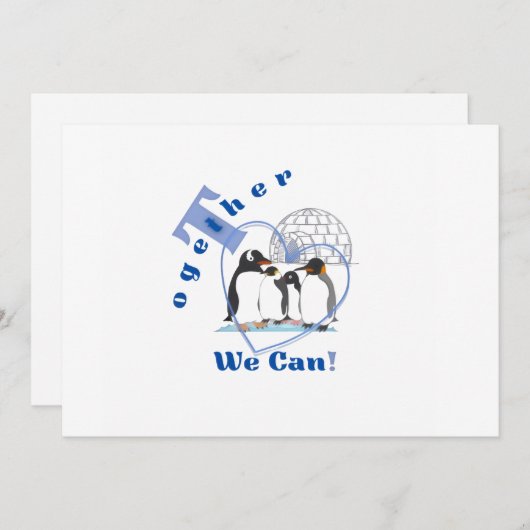 Together We Can | Motivational quote 招待状 (正面/裏面)