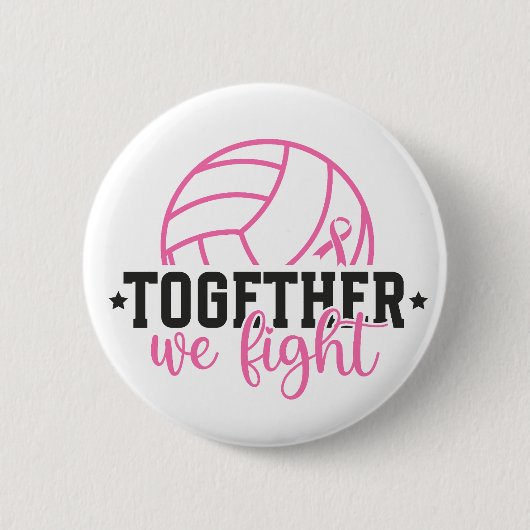 Together We Fight Breast Cancer Pink Ribbon 缶バッジ (正面)
