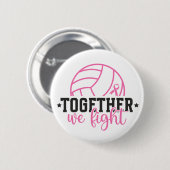 Together We Fight Breast Cancer Pink Ribbon 缶バッジ (正面&裏面)