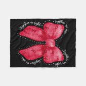 Together We Fight Together We Win Blood Cancer Awa フリースブランケット (正面(横))