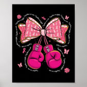 Together We Fight We Win Boxing Gloves Bow Breast  ポスター (正面)