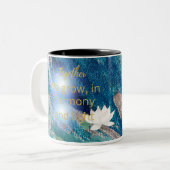 Together We Grow Mug – Harmony & Light Affirmation ツートーンマグカップ (正面左)