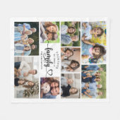 Together We Make A Family 9 Photo Heart フリースブランケット (正面(横))