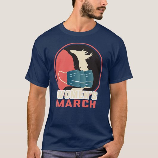 Together We March:女性の権利に関する商品 Tシャツ (正面)