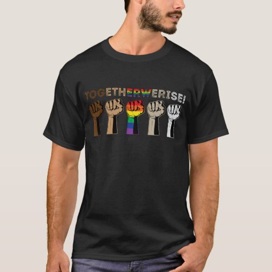 Together We Rise - Black Lives Matter T Shirt Tシャツ (正面)