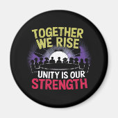 Together We Rise Inspirational Design マグネット (正面)