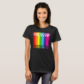Together We Rise Lgbtq Cat Paws Rainbowプライド国旗 Tシャツ (正面フル)