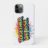 Together We Rise Rainbow Quote Design Case-Mate iPhoneケース (裏)