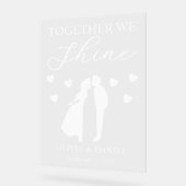 Together We Shine Custom Wedding アクリルサイン (傾斜)