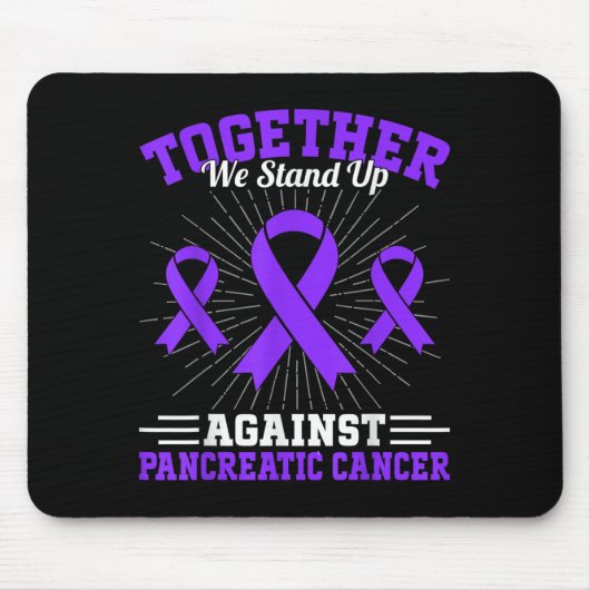 Together We Stand Up Against Pancreatic Cancer Mot マウスパッド (正面)