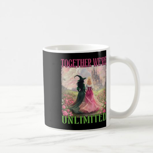 Together Witches Unlimited Pink Green Witch Hallow コーヒーマグカップ (右)