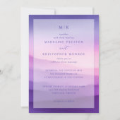 Together with their families Lavender Gradient Ser 招待状 (正面)