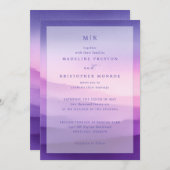 Together with their families Lavender Gradient Ser 招待状 (正面/裏面)