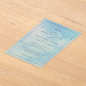 Together with their families Sky Blue Clouds アクリル招待状 (レイダウン)