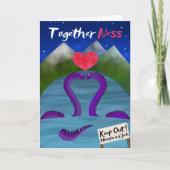 TogetherNess Loch Ness おもしろい Valentine's Day カード (正面)