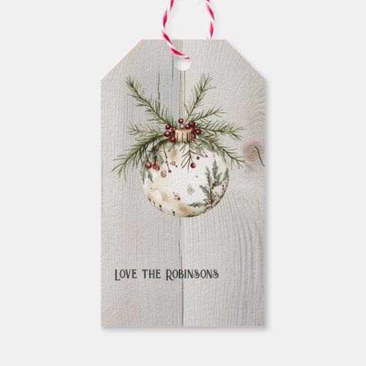 Togetherness Reimagined Rustic Window Christmas ギフトタグ (裏面)