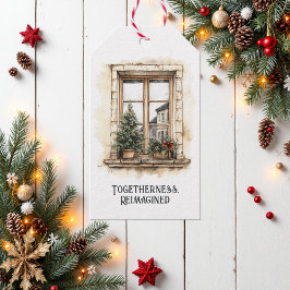 Togetherness Reimagined Rustic Window Christmas ギフトタグ
