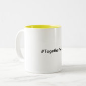 #TogetherWeRiseの黄色いコーヒー・マグ ツートーンマグカップ (正面左)