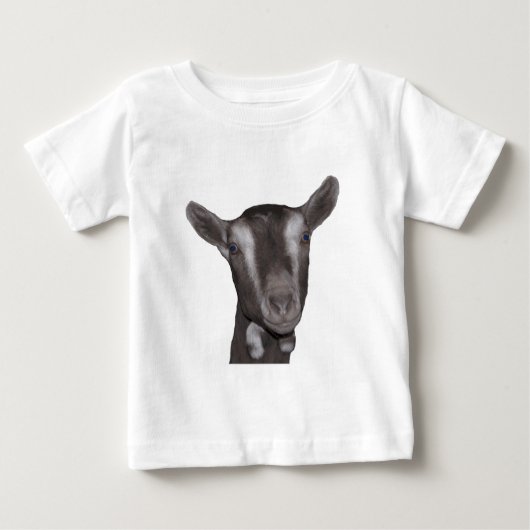 Toggenburgのヤギ ベビーTシャツ (正面)