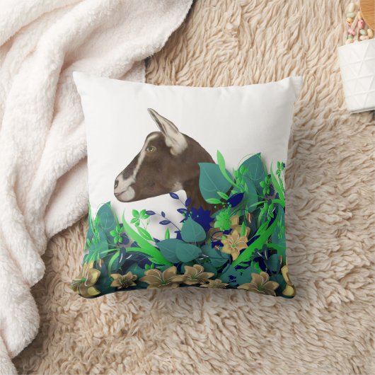 Toggenburg乳製品ヤギ群の名前ヤギ枕 クッション (ブランケット)