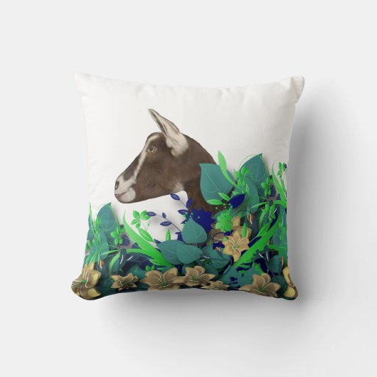 Toggenburg乳製品ヤギ群の名前ヤギ枕 クッション (正面)