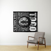 Togo Siberian Husky Cool Husky Dog Face タペストリー (インサイチュ(横))