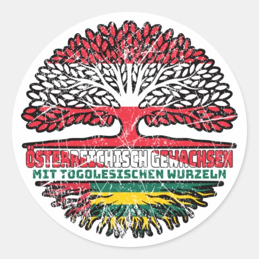 Togo Togoisch Österreichisch Baum ラウンドシール (正面)