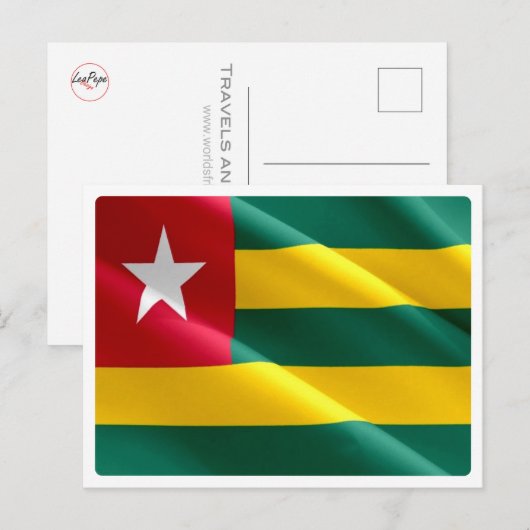 Togo - Waving Flag - ポストカード (正面/裏面)