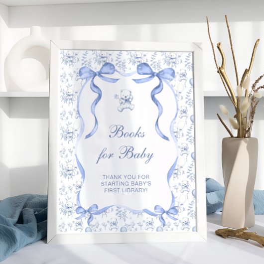 Toileフローラテディベアブックベビー ポスター