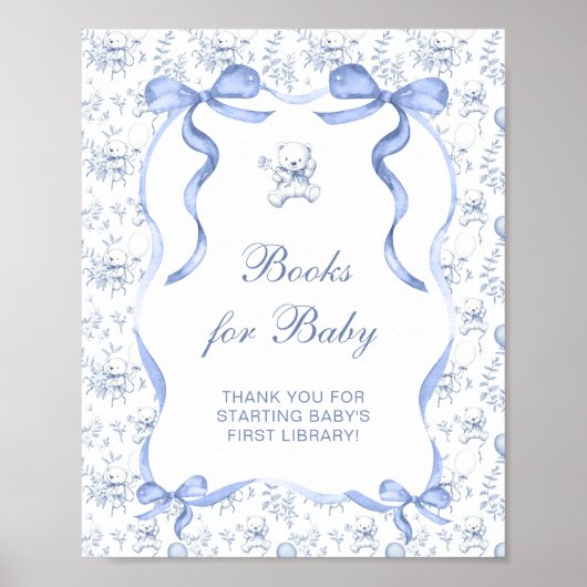 Toileフローラテディベアブックベビー ポスター (正面)